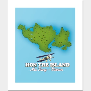 Hon Tre Island vietnam map Posters and Art